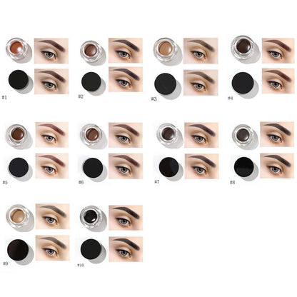 10 color eyebrow gel waterproof brow pomade high pigmented