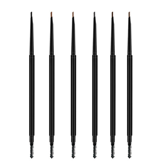 6 color eyebrow pencil waterproof high pigmented slim triangle