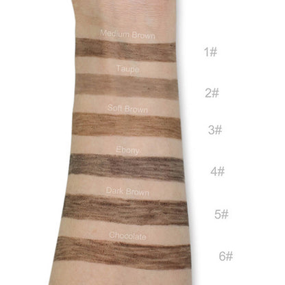 6 color eyebrow pencil ultra-fine waterproof high pigmented