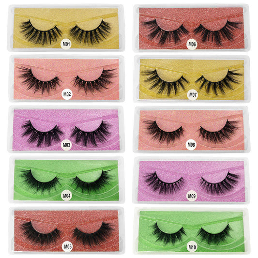 3D mink false eyelash thick natural long curling reusable