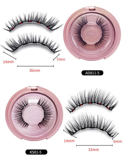 3D magnetic false eyelash set lash eyeliner tweezers kit natural