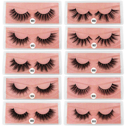 Pestañas 3D Gruesas Suaves Naturales Curling