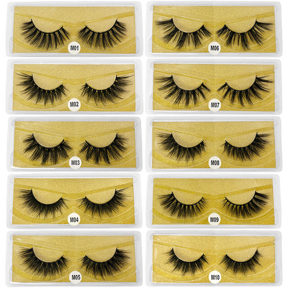 Pestañas 3D Gruesas Suaves Naturales Curling