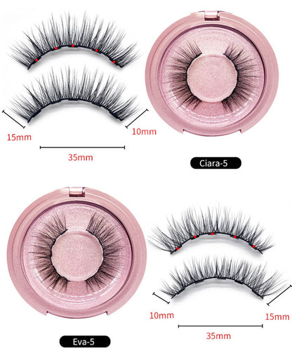 3D magnetic false eyelash set lash eyeliner tweezers kit natural
