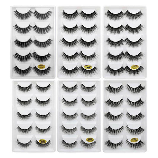 3D silk eyelash false lash set mink hair natural reusable long wear