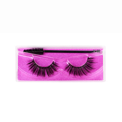 3D mink eyelash with brush reusable soft thick curl natural
