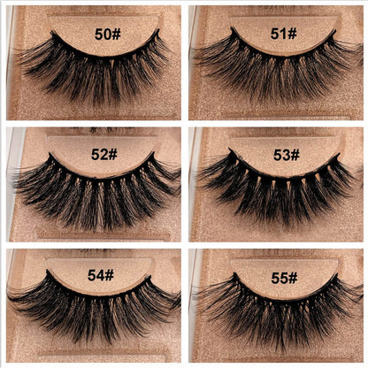 3D mink false eyelash reusable natural lash thick easy to wear