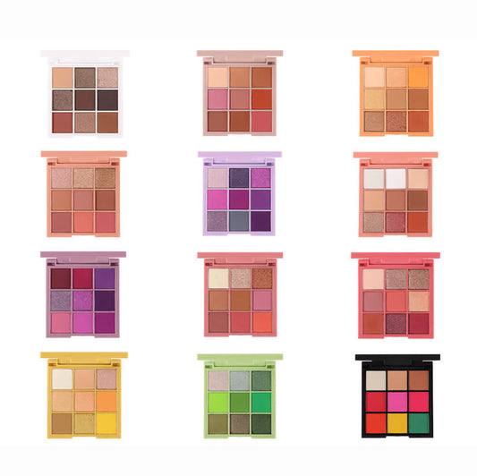 9 color DIY eyeshadow palette high pigmented long lasting