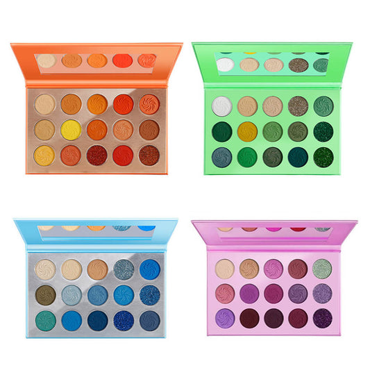 15 color seasons eyeshadow palette waterproof vegan high pigmented