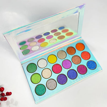 18 color eyeshadow palette high pigmented shimmer eye shadow