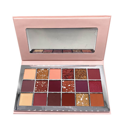 18 color eyeshadow palette desert rose dark color high pigmented