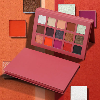 15 color eyeshadow palette waterproof high pigmented vegan