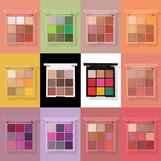 9 color DIY eyeshadow palette high pigmented long lasting
