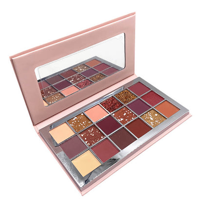 18 color eyeshadow palette desert rose dark color high pigmented
