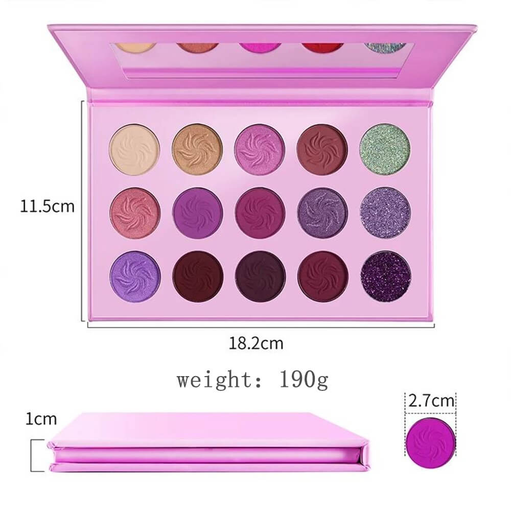 15 color seasons eyeshadow palette waterproof vegan high pigmented