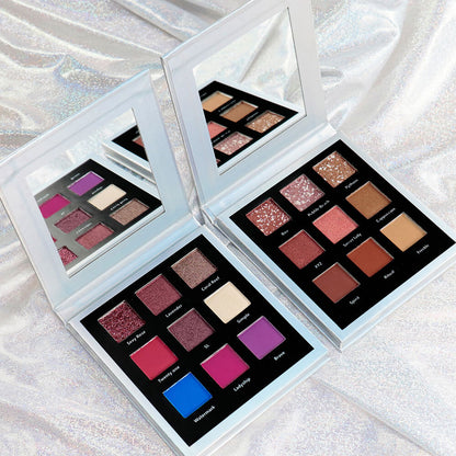 9 color eyeshadow palette high pigmented square eyeshadow