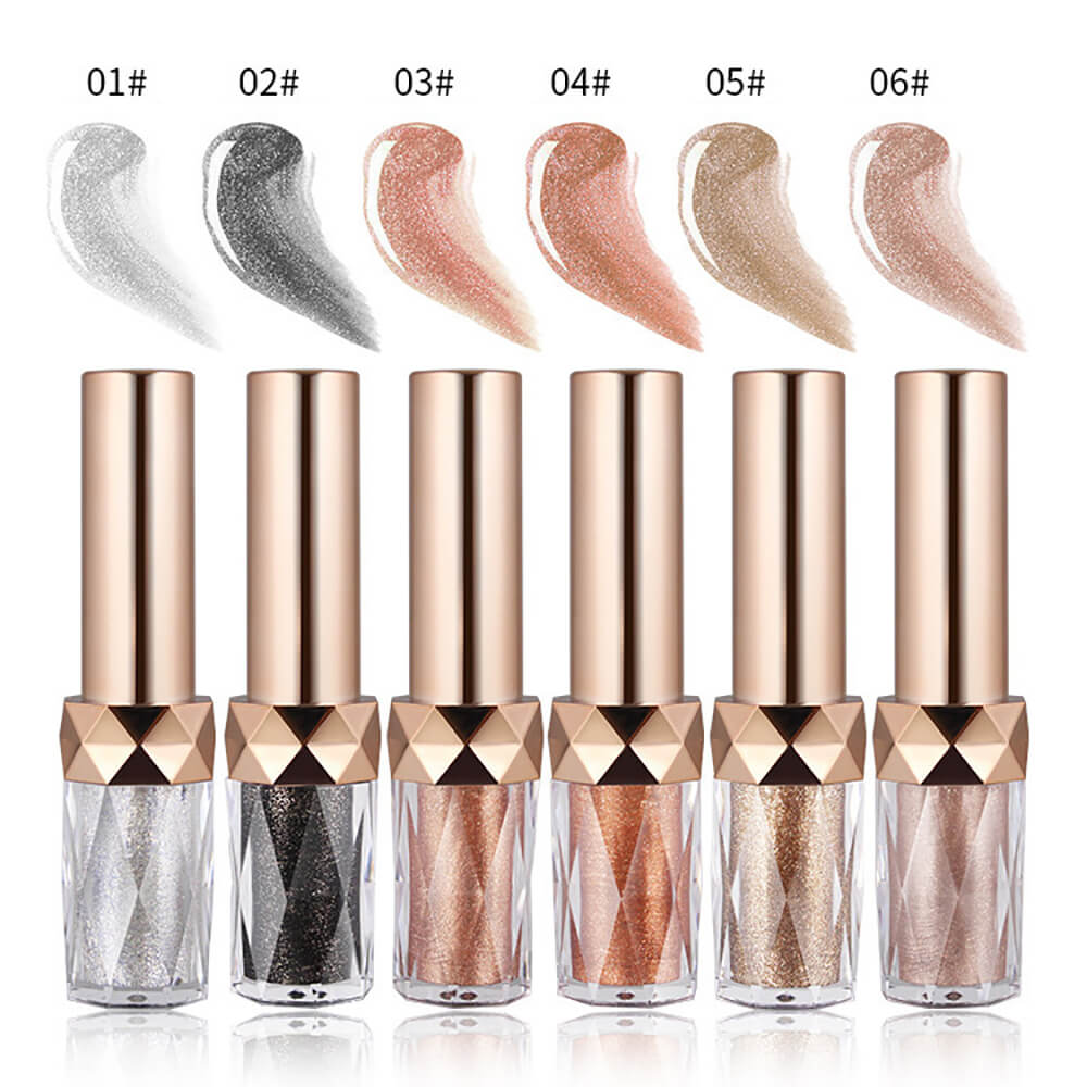 6 color liquid eyeshadow high pigmented shimmer skin friendly