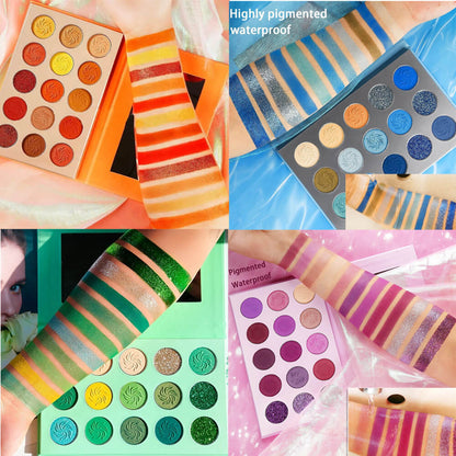 15 color seasons eyeshadow palette waterproof vegan high pigmented