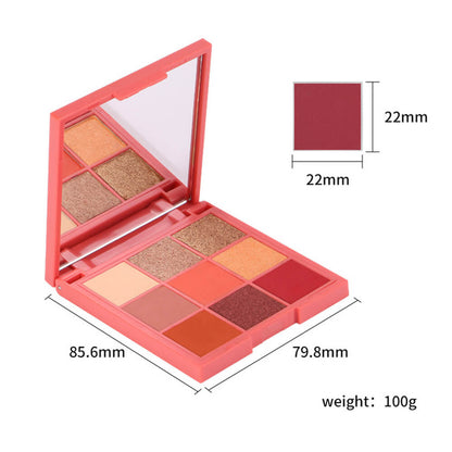 9 color DIY eyeshadow palette high pigmented long lasting