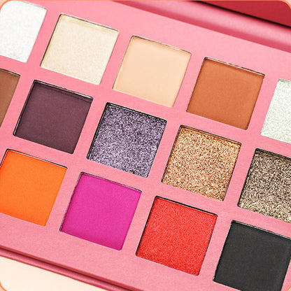 15 color eyeshadow palette waterproof high pigmented vegan