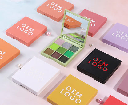9 color DIY eyeshadow palette high pigmented long lasting