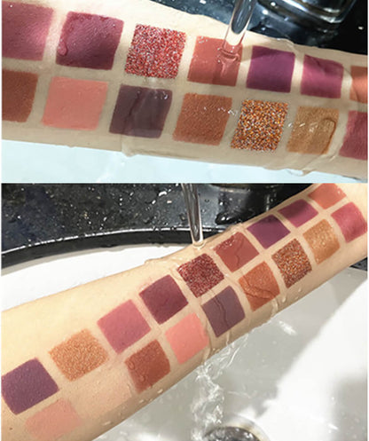 18 color eyeshadow palette desert rose dark color high pigmented