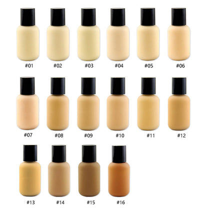 16 color liquid foundation matte full coverage long lasting