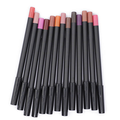 13 color lip liner high pigmented with knife sharpening waterproof