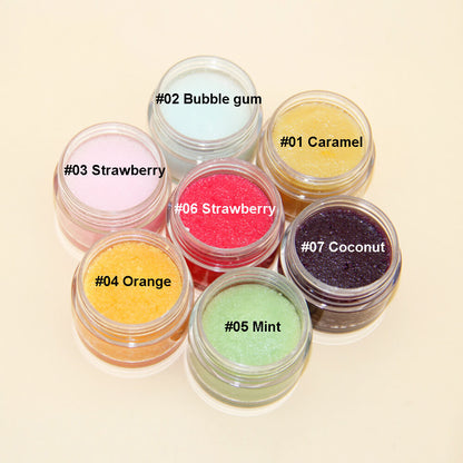 7 fruit scent lip scrub exfoliation lip care moisturizing nourishing