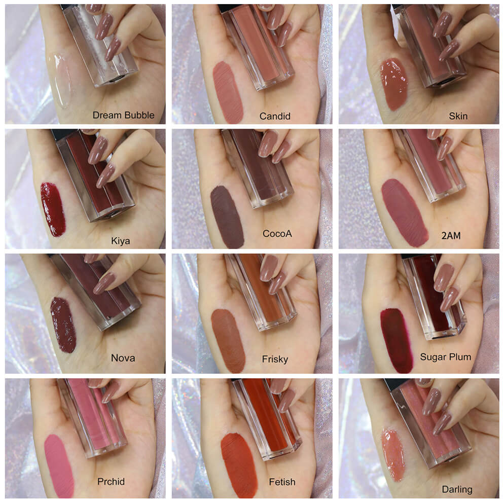 20 color nude lip gloss matte liquid lipstick long lasting pink tube