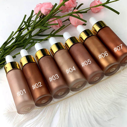 7 color liquid highlighter high pigmented shimmer waterproof