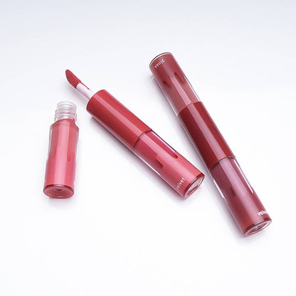 6 color matte lipstick+velvet lipstick double-headed long lasting