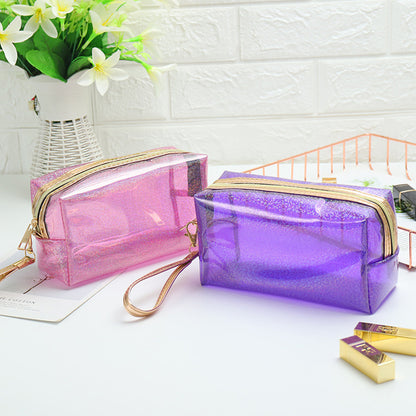 8 color makeup bag pvc zipper storage bag travel waterproof