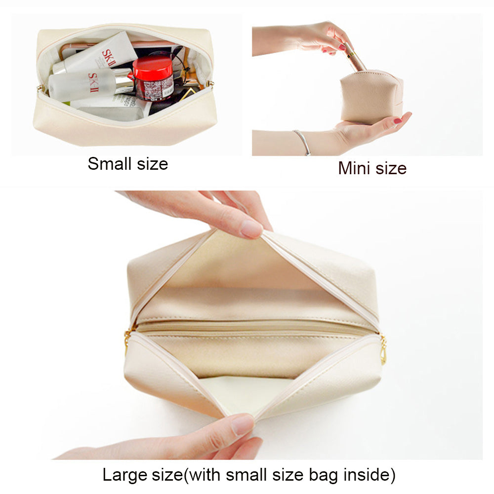 5 color big makeup bag handbag storage bag waterproof leather