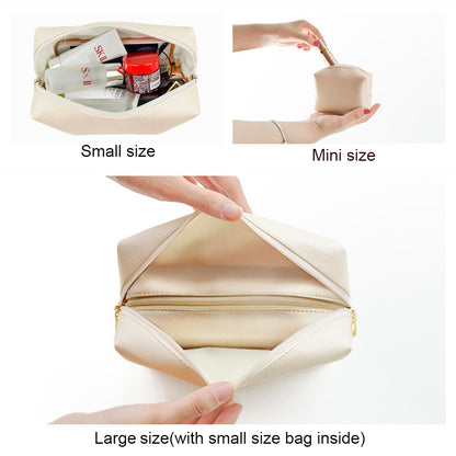 5 color big makeup bag handbag storage bag waterproof leather