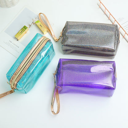 8 color makeup bag pvc zipper storage bag travel waterproof