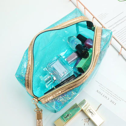8 color makeup bag pvc zipper storage bag travel waterproof