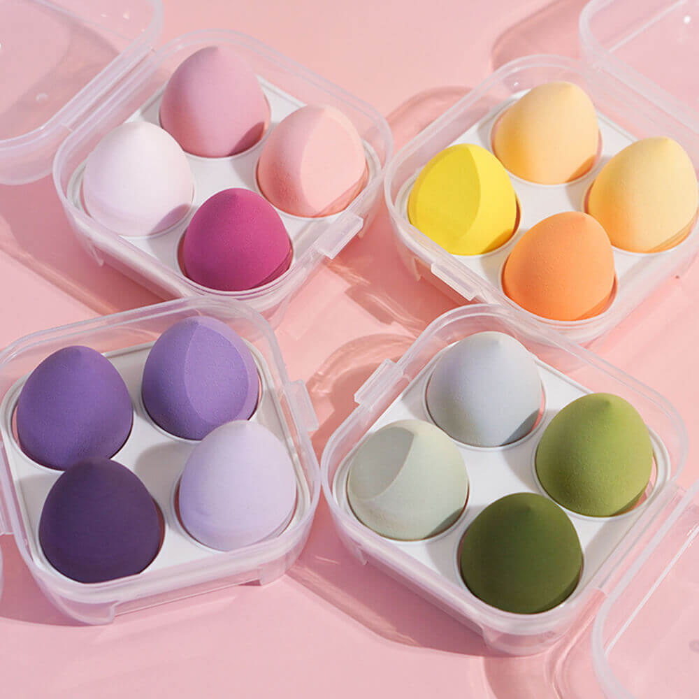 4 in 1 makeup sponge beauty blender bouncy puff various colors