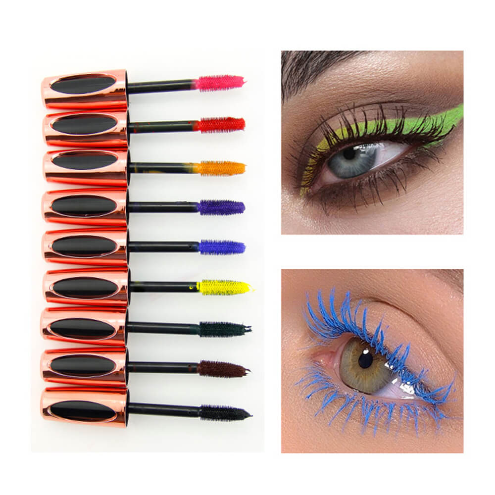 9 color mascara 3D full volume waterproof thick curling
