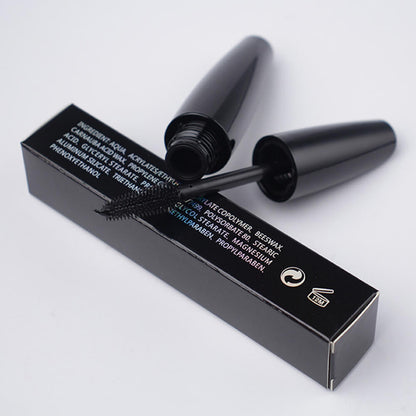 4D black mascara fiber stretch thick volume non-smudge curly