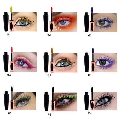 9 color mascara 3D full volume waterproof thick curling