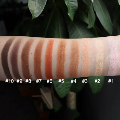 10 color pressed setting powder compact high pigmented