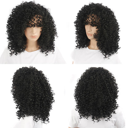 5 color wigs short curly hair fluffy explosive 11.8 inch
