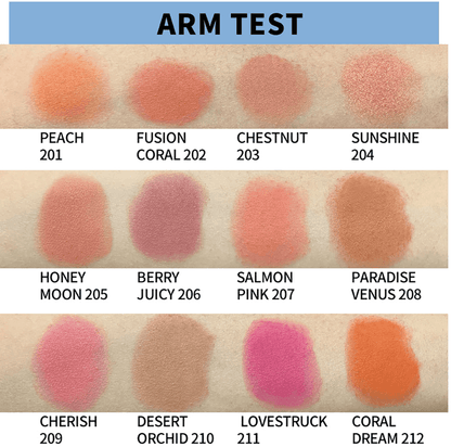 12 color matte blush blusher pressed powder high pigmented