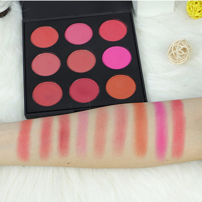 9 color blush palette blusher nude matte high pigmented