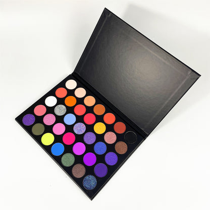 35 color matte eyeshadow palette high pigmented black palette