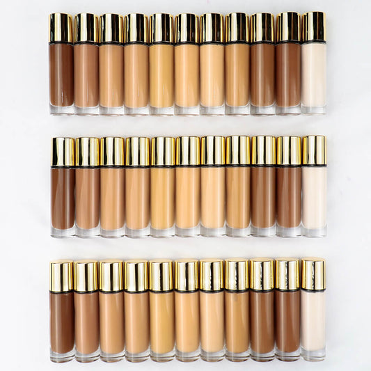 24 color liquid foundation matte SPF15 full coverage waterproof