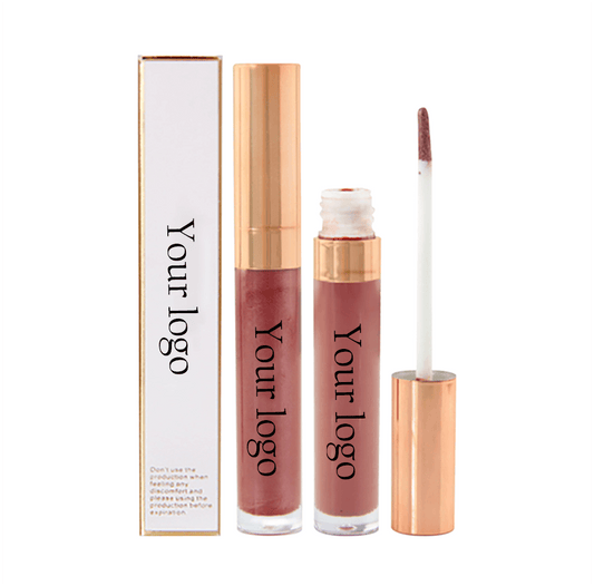 6 color lip gloss nude shimmer high pigmented gold tube