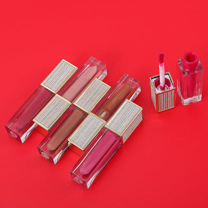 20 color lip gloss nude high pigmented diamond tube