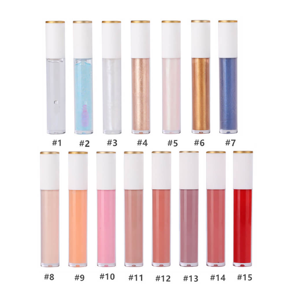 25 color lip gloss jelly nude shimmer long lasting no logo